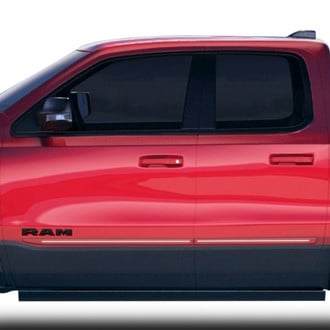 Dawn® - 1.25" Wide Special End Body Side Moldings with Chrome Insert (Painted)