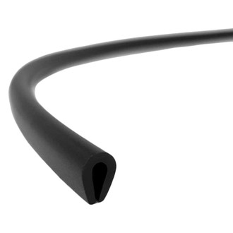 Dawn® - 0.4" Wide Matte Black U-Shape Door Edge Guard