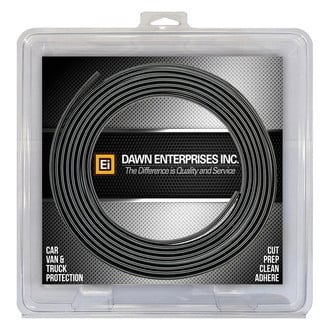 Dawn® - 1/4" Wide Matte Black U-Shape Door Edge Guard Pak