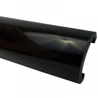 Dawn® - 1 1/8" Wide Glossy Black Track Cover Molding