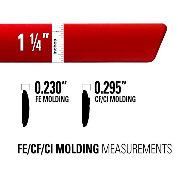 Dawn® - 1.25" Wide Body Side Moldings without Insert (Painted)