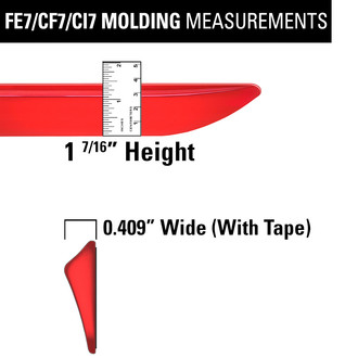 Dawn® - 1.45" Wide Body Side Moldings without Insert (Painted)