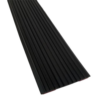 Dawn® - 2" Wide Matte Black Rocker Panel and Truck Bed Molding (Ribbed)