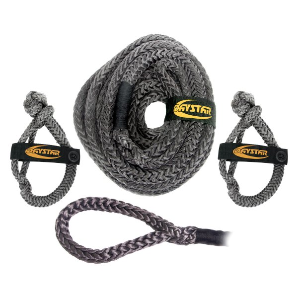 Daystar® - 3/4" x 25' Black Synthetic Recovery Rope with Two 3/8" Soft Shackles