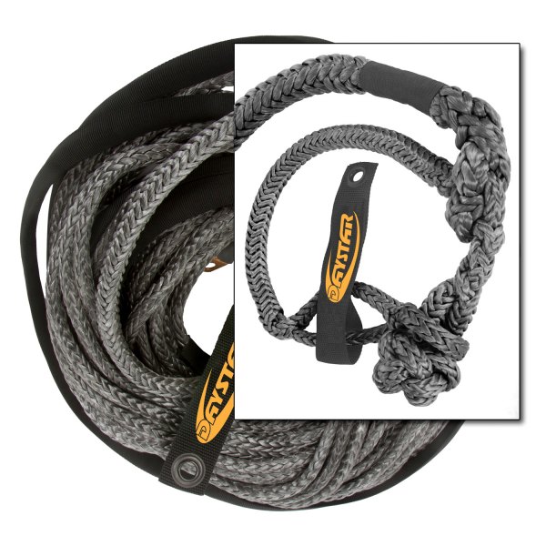 Daystar® - 1/4" x 50' Black Synthetic Winch Line with Shackle
