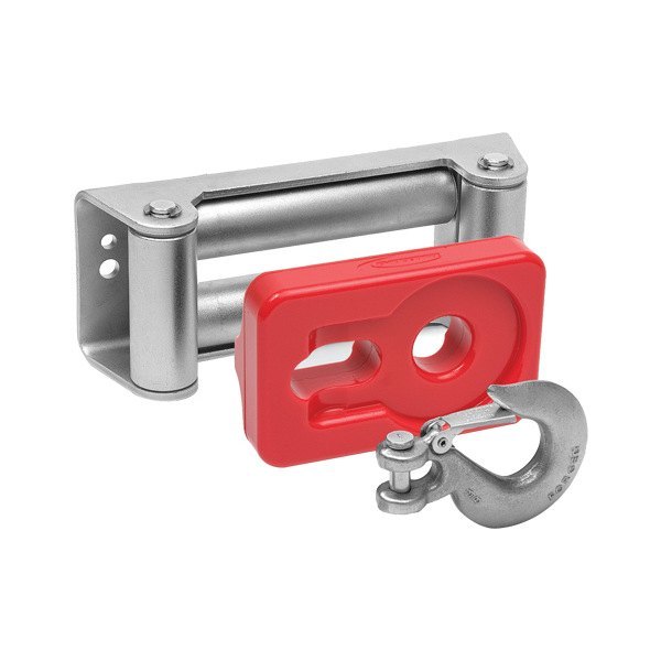 Daystar® - Red Roller Fairlead Winch Isolator with Center Detent Post