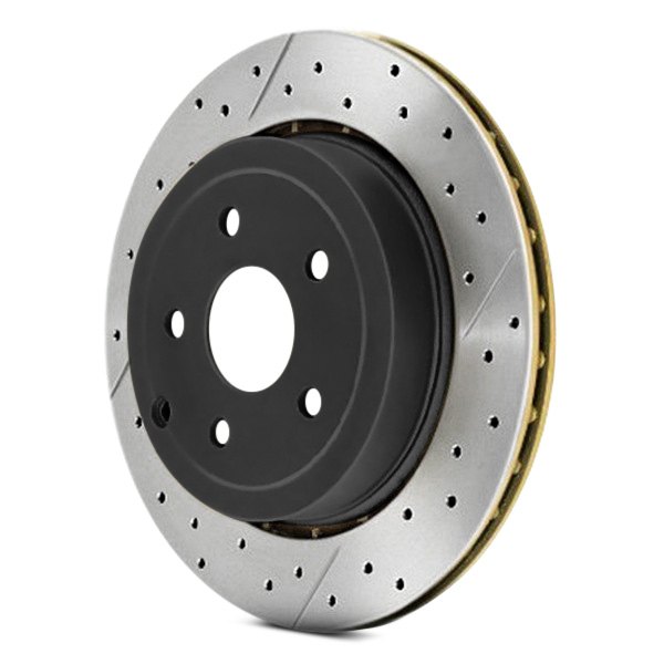  DBA® - Street Series™ X-GOLD Drilled and Slotted 1-Piece Rear Brake Rotor