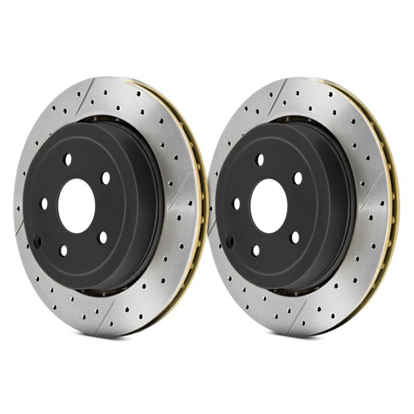  DBA® - Street Series™ X-GOLD Drilled and Slotted 1-Piece Rear Brake Rotor