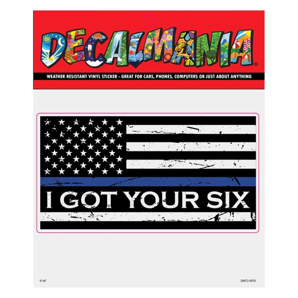 Decalcomania® - Blue Lives Matter Flag 4 Decal