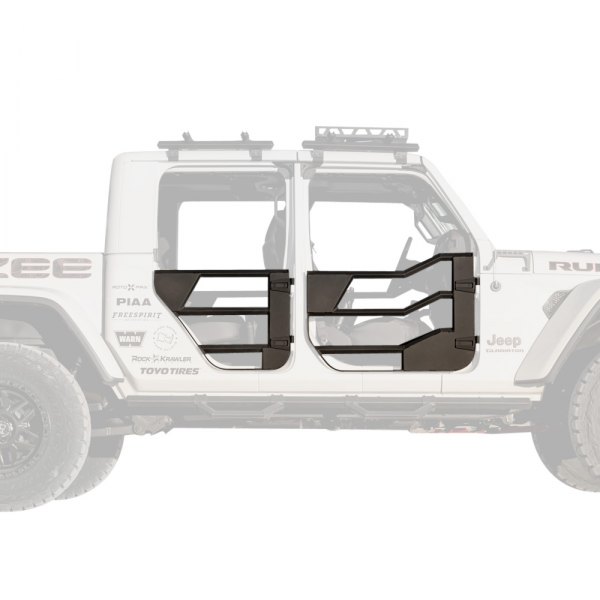 Dee Zee® - Hex Series Texture Black Powder Coat Aluminum Front and Rear Jeep Doors