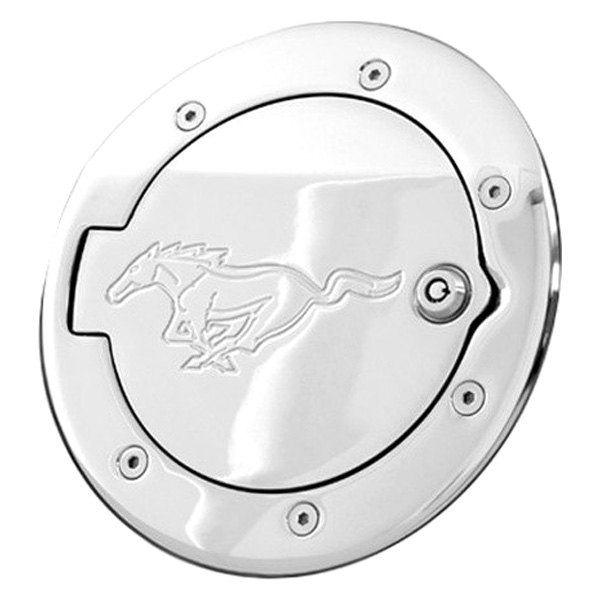 DefenderWorx® - Locking Chrome Gas Cap with Dancing Pony Logo