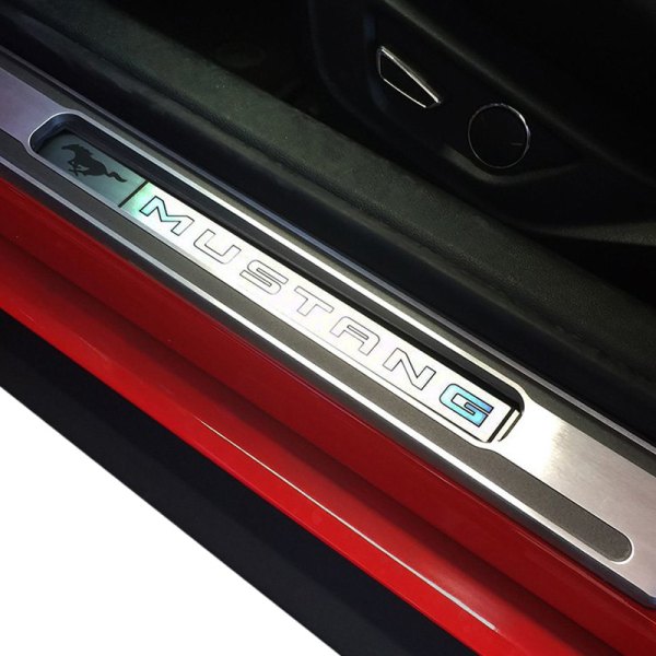 DefenderWorx® - Polished Door Sills with Mustang Logo