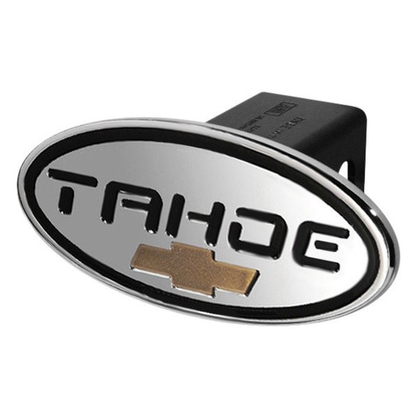 DefenderWorx® - Oval Hitch Cover with Tahoe Logo and Chevy Bowtie