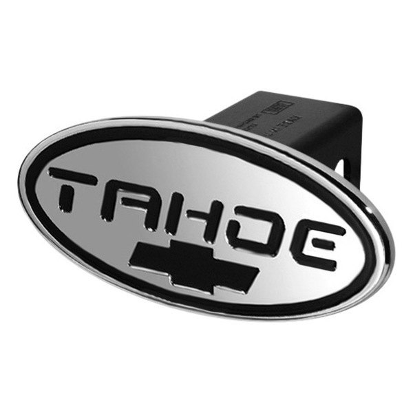 DefenderWorx® - Oval Hitch Cover with Tahoe Logo and Chevy Bowtie