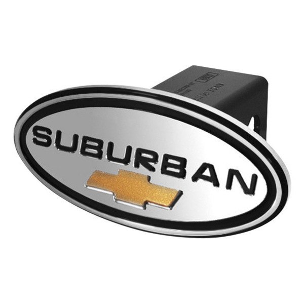 DefenderWorx® - Oval Hitch Cover with Suburban Logo and Chevy Bowtie