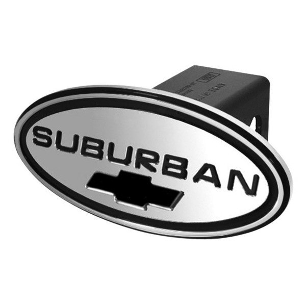 DefenderWorx® - Oval Hitch Cover with Suburban Logo and Chevy Bowtie