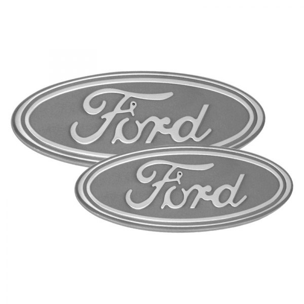DefenderWorx® - "Ford" Oval Silver Grille/Tailgate Emblem Kit