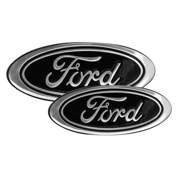 DefenderWorx® - "Ford" Oval Black Grille/Tailgate Emblem Kit