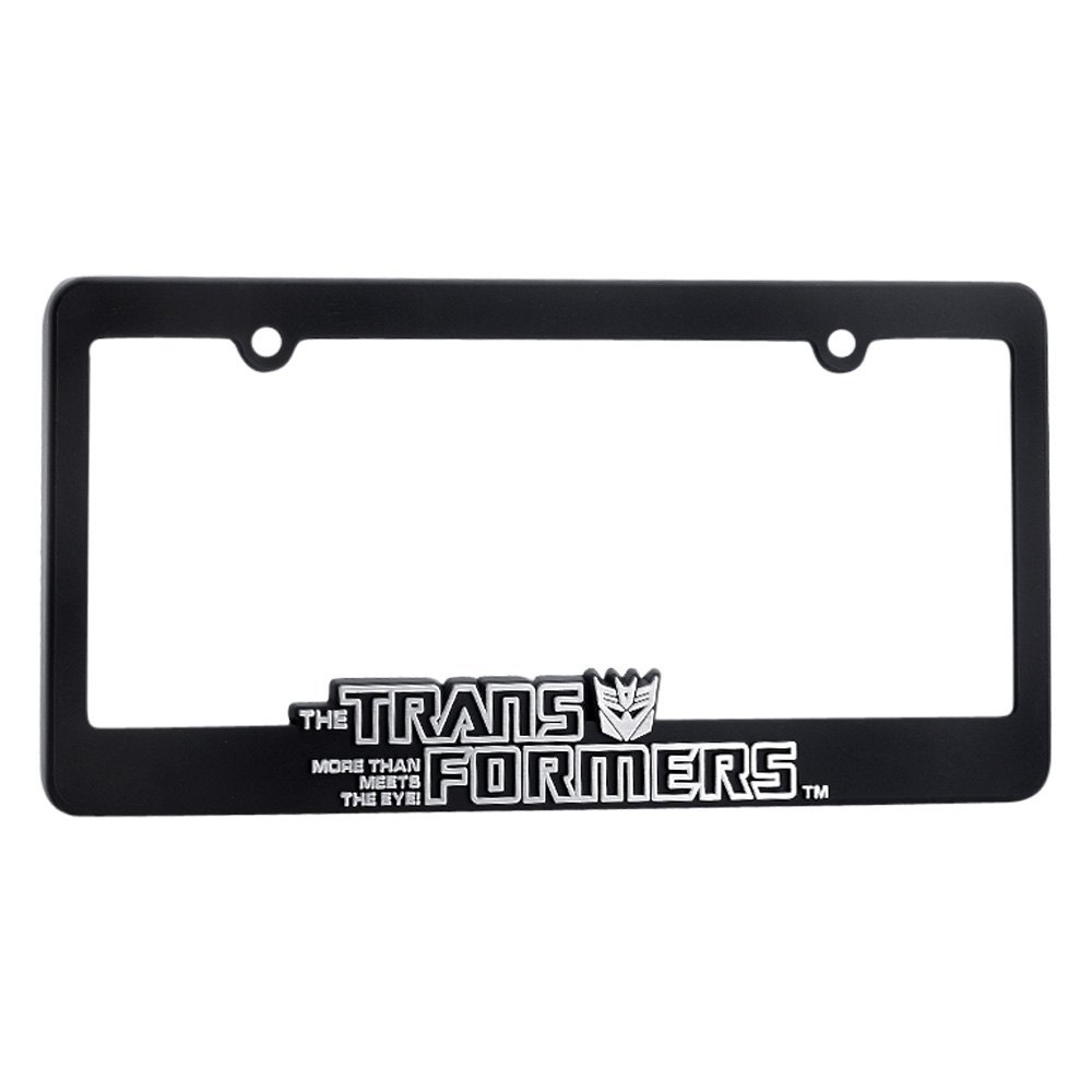 Defenderworx® 900489 Black License Plate Frame with Transformers