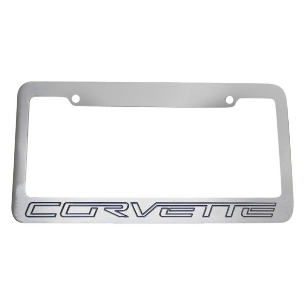 DefenderWorx® - Standard License Plate Frame with Corvette Logo