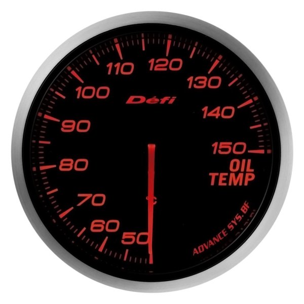 Defi® - ADVANCE BF 60mm Oil Temperature Gauge with Red Lighting, 50-150 C