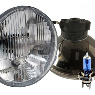 Delta Lights® - 7" Round Headlights with White City Lights