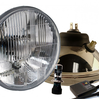 Delta Lights® - 7" Round Headlights with City Lights