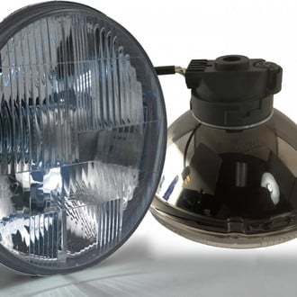 Delta Lights® - 7" Round Headlights with Amber LED City Lights