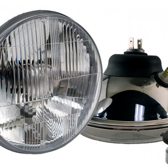 Delta Lights® - 7" Round LED Headlights with Green LED Mood Lights