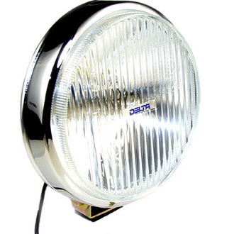 Delta Lights® - 100 Series Thinline 6" 2x55W Round Chrome Housing Fog Beam Lights