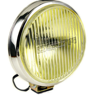 Delta Lights® - Bumper Mounted 100 Series SAE 6.3" 2x55W Round Chrome Housing Fog Beam Amber Lights Kit
