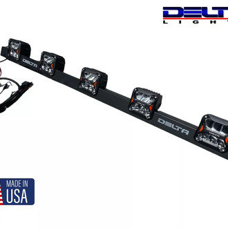 Delta Lights® - Roof Modular 4x4 Tubular 52" LED Light Bar, with Pod Lights