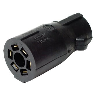 Demco® - 7 Way Blade to 6 Way Round Trailer Wiring Connector Adapter