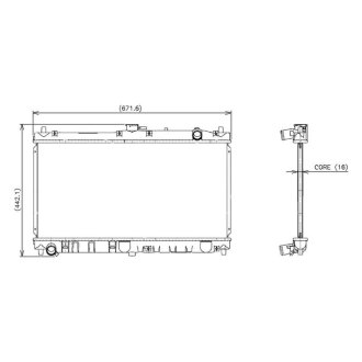 Denso® 221-3505 - Engine Coolant Radiator