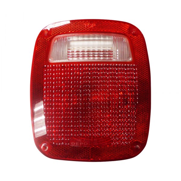 Depo® - Driver Side Replacement Tail Light Lens, Jeep Wrangler