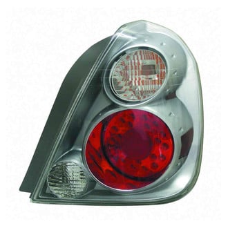 Depo® - Passenger Side Gunmetal/Red Titanium LED Tail Lights
