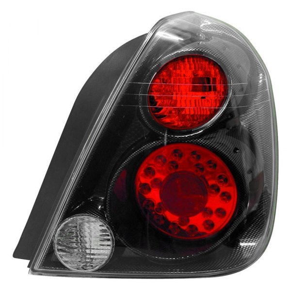 Depo® - Carbon Fiber/Red LED Tail Lights, Nissan Altima