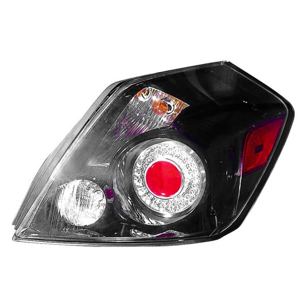 Depo® - Black/Red LED Tail Lights, Nissan Altima