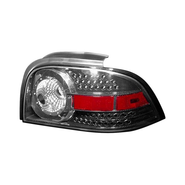 Depo® - Carbon Fiber LED Tail Lights, Ford Mustang