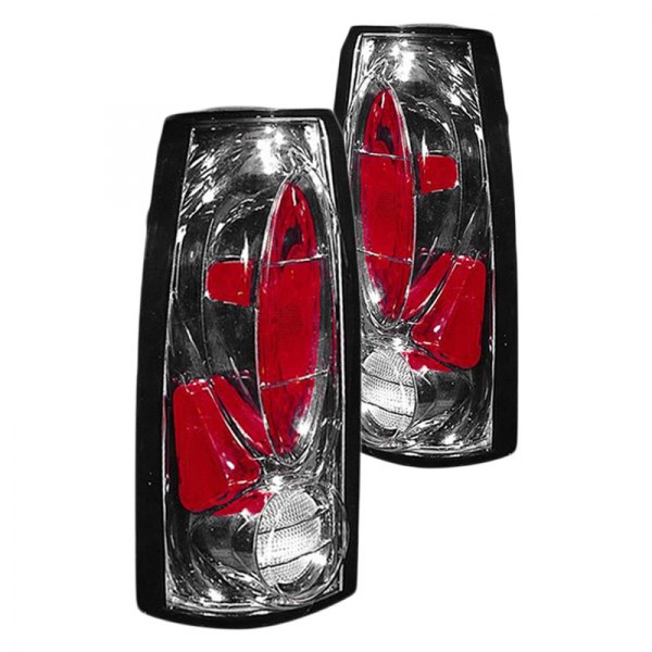 Depo® - Chrome/Red HM Type Euro Tail Lights