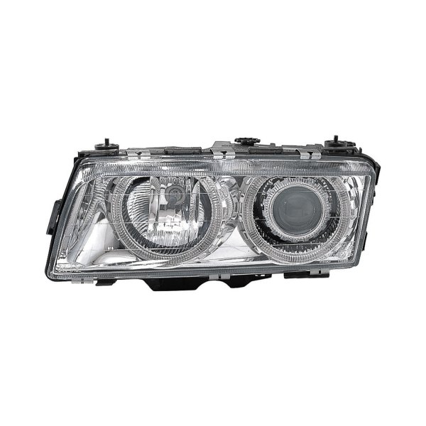 Depo® - Driver and Passenger Side Chrome Projector Headlights, BMW 7-Series