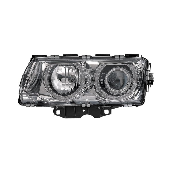 Depo® - Driver and Passenger Side Chrome Projector Headlights, BMW 7-Series