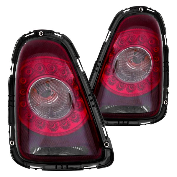 Depo® - Black/Red LED Tail Lights, Mini Cooper