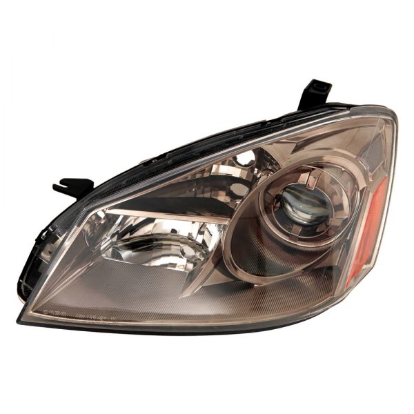 Depo® - Gun Metal Driver and Passenger Side Chrome Projector Headlights, Nissan Altima