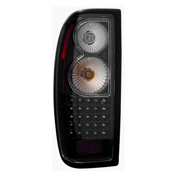 Depo® - Black/Red LED Tail Lights, Nissan Frontier