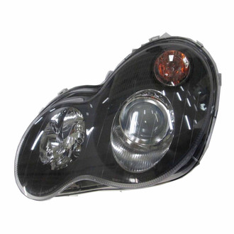Depo® - Driver and Passenger Side Black Projector Headlights