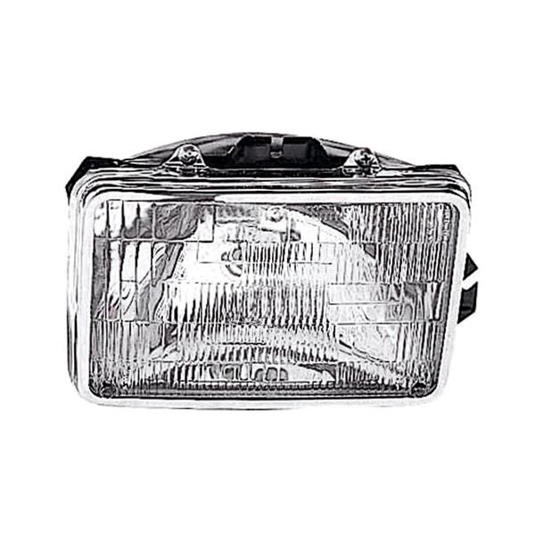 Depo® - Replacement 4x6" Rectangular Outer Chrome Headlight