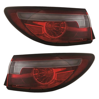 Depo® - Black Factory Replacement Tail Lights