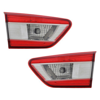 Depo® - Driver and Passenger Side Inner Replacement Tail Light Lens and Housings (CAPA Certified)