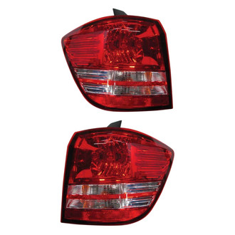 Depo® - Driver and Passenger Side Outer Replacement Tail Light Lens and Housings (CAPA Certified)